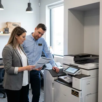 Multifunction printer rental in a modern office