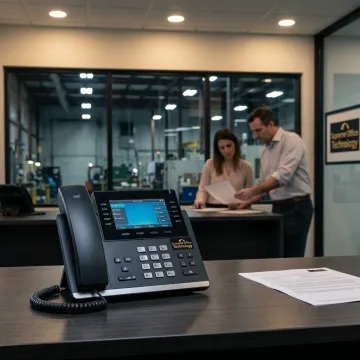 Business phone system in a manufacturing office
