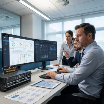 IT security consultant reviewing business systems