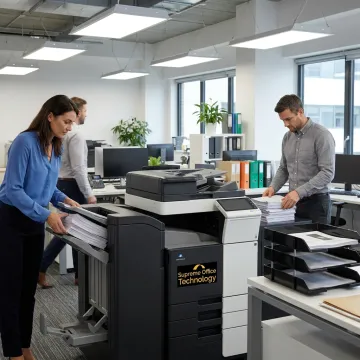 Commercial copier rental in a modern office