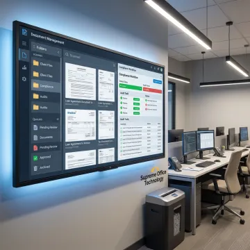 Secure financial document management dashboard