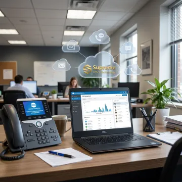 Cloud hosted VoIP phones in a Connecticut office