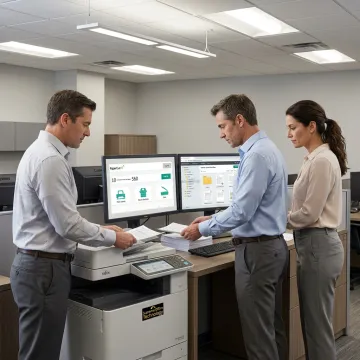 Digital document management system in a modern office