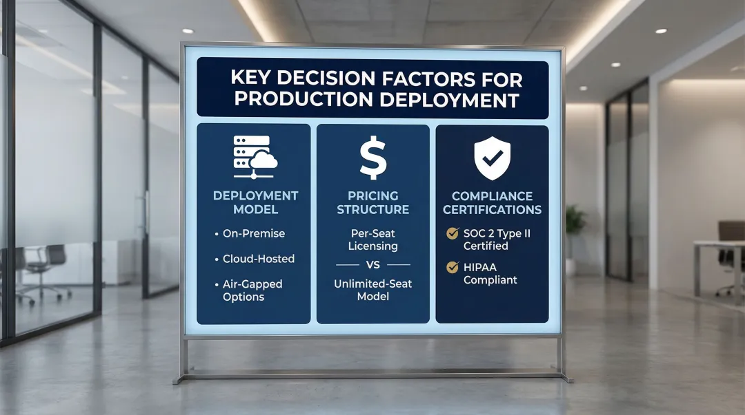 Three key production deployment factors for enterprise conversational data query tools
