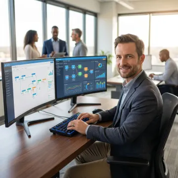 Step-by-step process of building a contract profitability report using an AI analytics platform