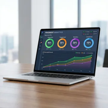 Business analytics software dashboard displaying real-time KPIs and interactive charts