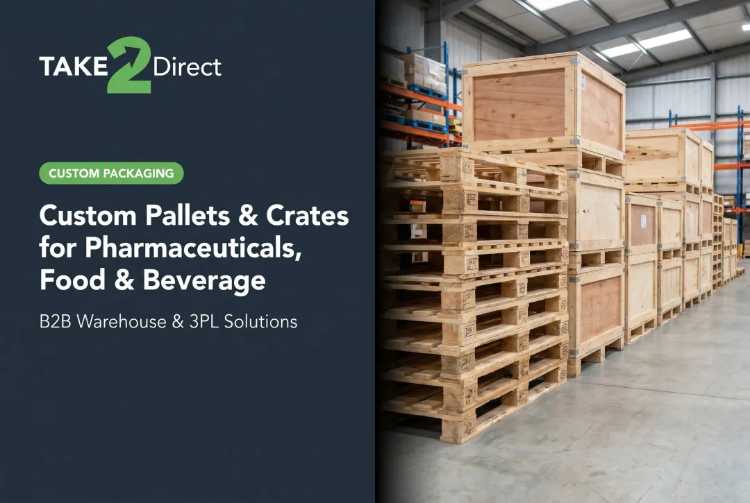 Custom Pallets & Crates for Pharmaceuticals, Food & Beverage
