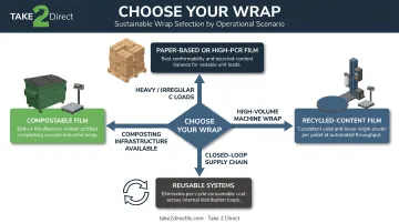 Decision framework matching sustainable pallet wrap type to operation load profile and supply chain