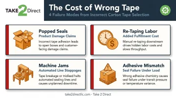 Four consequences of wrong carton sealing tape in warehouse operations