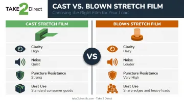 Cast versus blown stretch film side-by-side manufacturing process and performance comparison