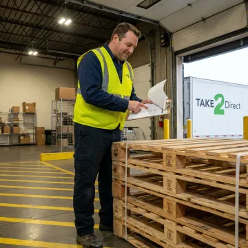 Warehouse team preparing pallet order