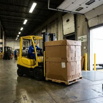 Warehouse recycling pickup process