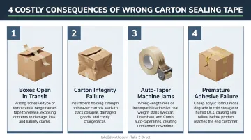 Four consequences of wrong carton sealing tape in warehouse operations