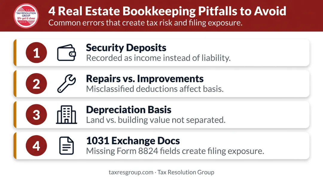 4 real estate bookkeeping errors that generate CPA corrections at tax time