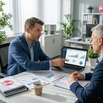 Fractional CFO meeting with small business owner