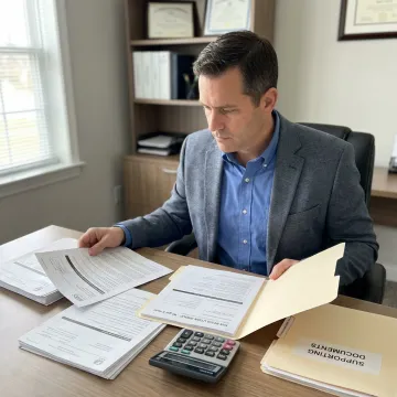 Tax professional reviewing IRS payment plan documents