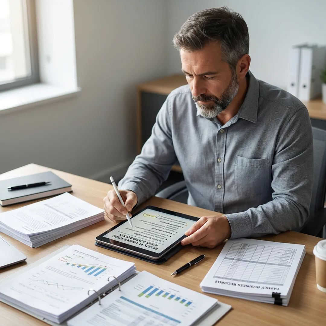 Tax advisor explaining estate planning process