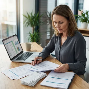 Bookkeeping and payroll professional at work