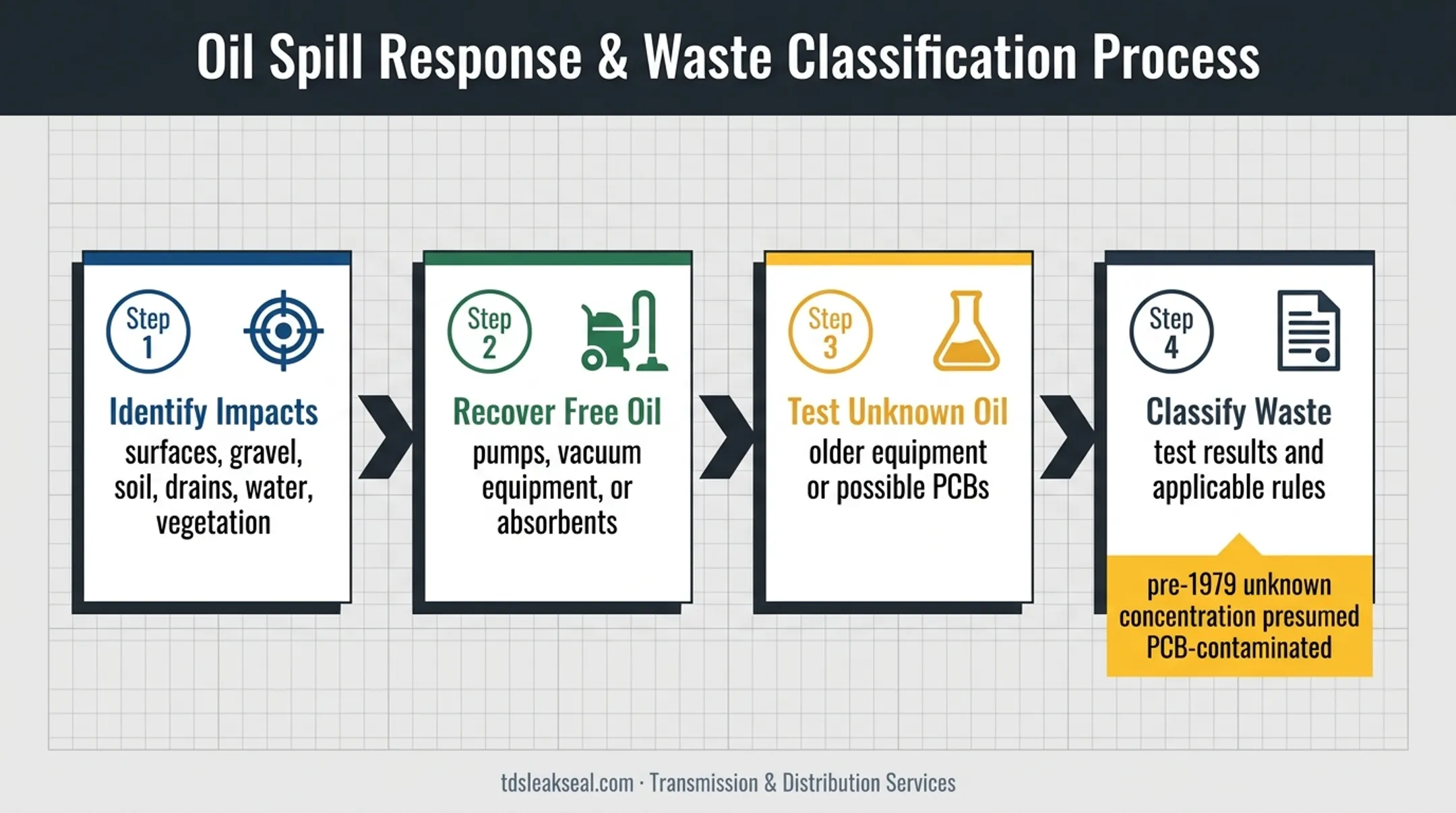 Transformer oil cleanup recovery and PCB waste classification flow