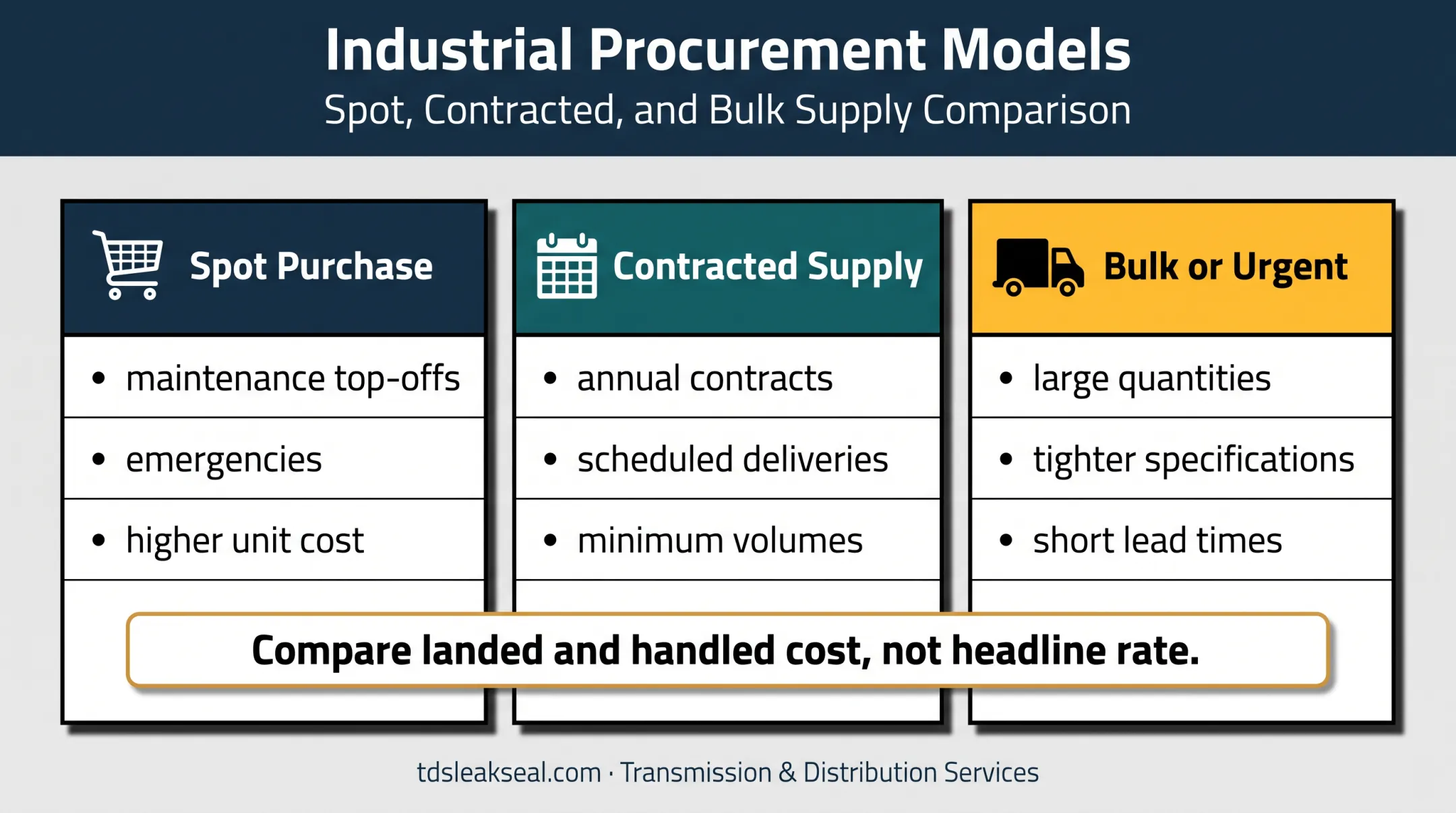 SF6 purchasing models comparing spot contracts and bulk supply costs