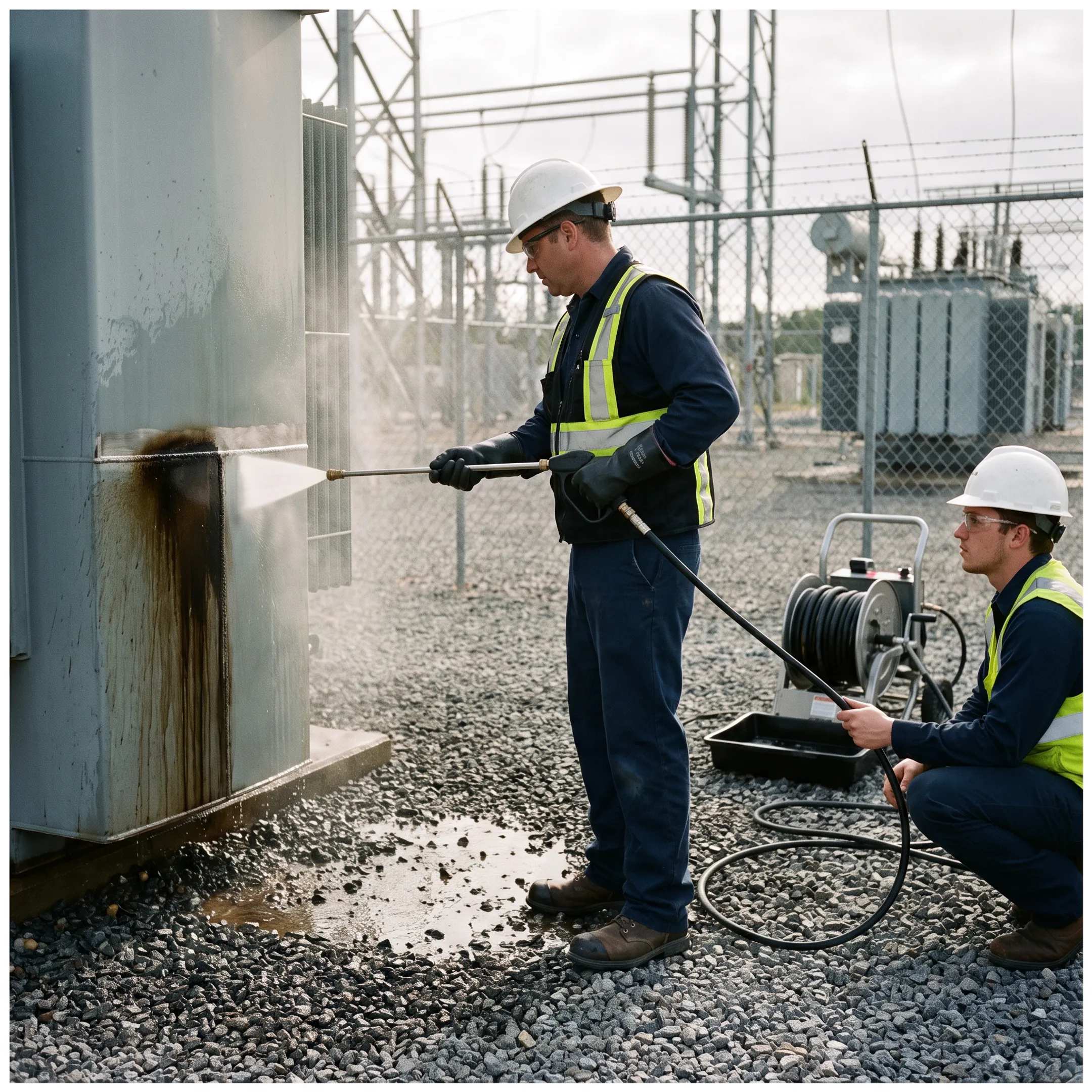 Transformer Powerwashing and Cleaning