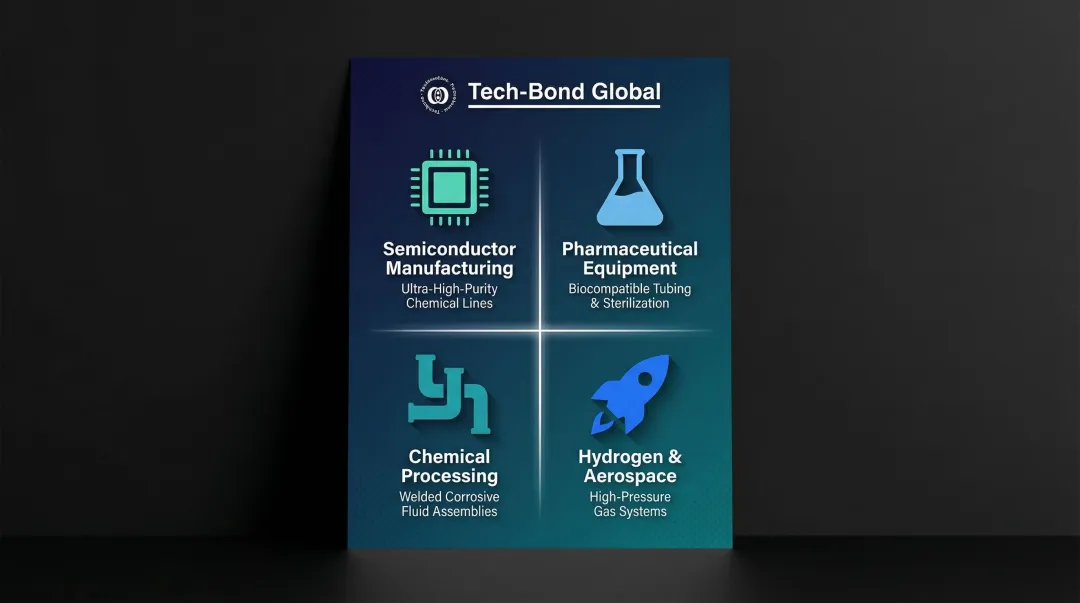 PFA application use cases semiconductor pharmaceutical chemical processing aerospace infographic