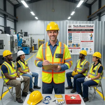 On-site OSHA safety training session for industrial workers in a facility