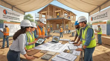 Tect integrated architecture engineering and construction team collaborating on residential project