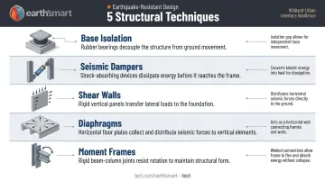 Five key structural techniques for earthquake-resistant buildings base isolation to moment frames