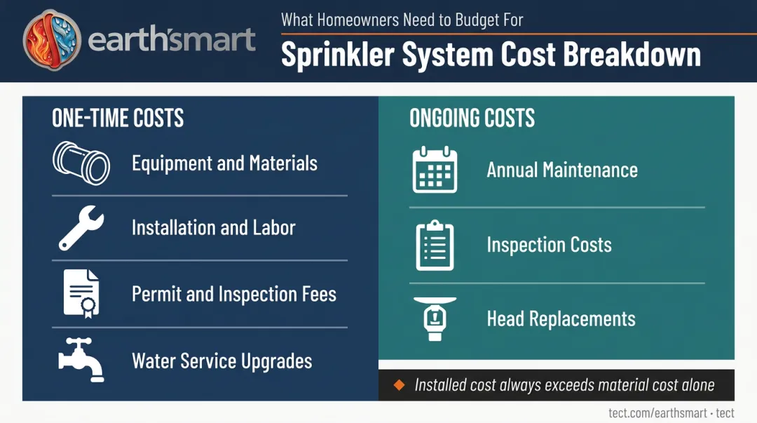Home fire suppression system full cost breakdown one-time and ongoing expenses