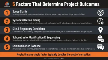 Five key factors determining residential construction project on-time on-budget outcomes