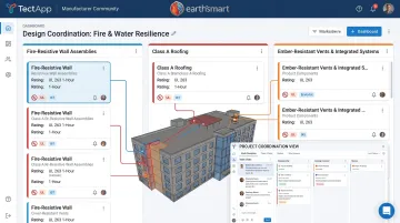 Tect TectApp manufacturer community fire-resistive assembly coordination platform interface