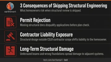 Three consequences of skipping residential structural engineering permits liability and structural damage