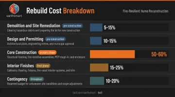 Full fire rebuild cost breakdown by category timing and percentage of total