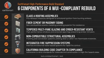 Six key components of WUI-compliant high-end fire-resistant home rebuild