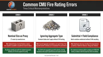 Three common CMU fire rating misinterpretations and their real-world consequences comparison chart