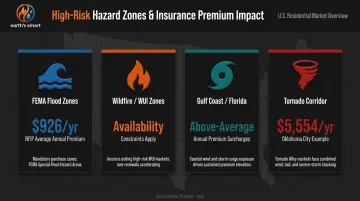 High-risk location homeowners insurance premium surcharges by hazard zone comparison