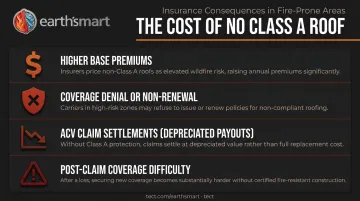 Four insurance consequences of missing Class A roof rating in fire zones
