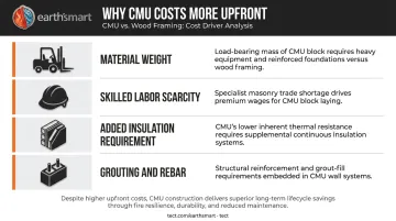 Four key cost drivers behind higher CMU construction upfront pricing breakdown
