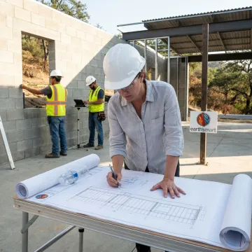 Fire-resilient custom home under construction