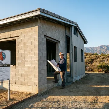 Ignition resistant home exterior under construction