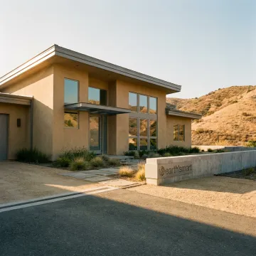 Fire-resilient home in a wildfire-risk area