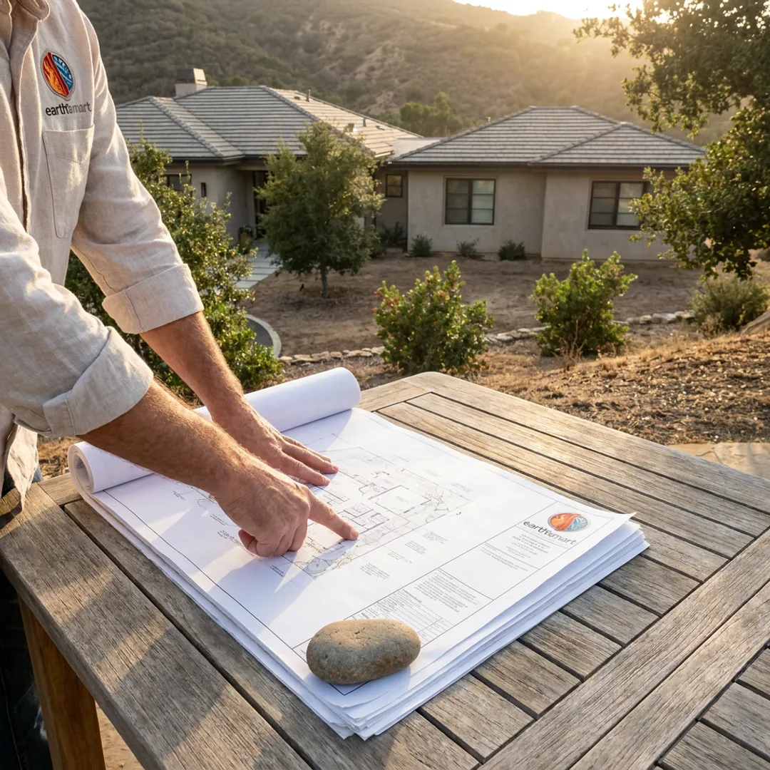 Wildfire-resilient community planning in a hillside neighborhood