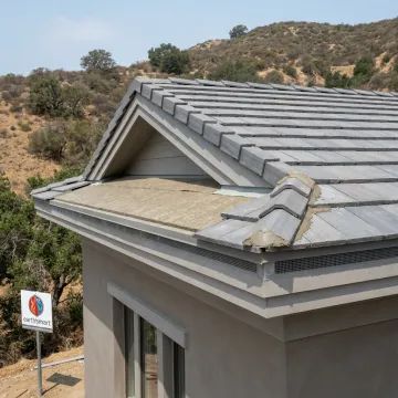 Class A roof assembly on a California WUI home