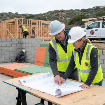 Architect-designed resilient custom home under construction