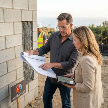 High-end fire-resilient custom home under construction