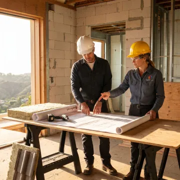 Fire-damaged home being rebuilt with resilient materials