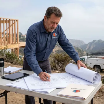 Residential structural engineer reviewing Bay Area home plans