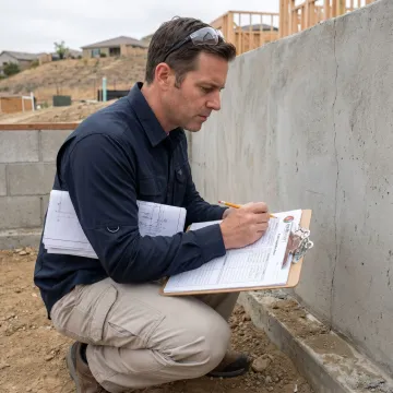 Foundation inspection notes and structural plans