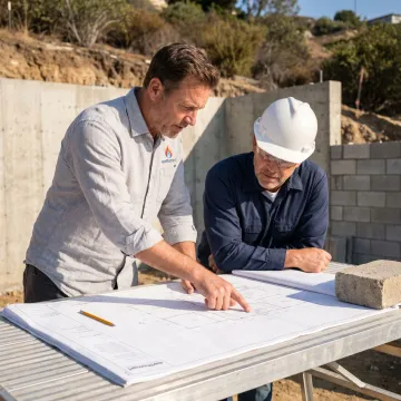 Luxury fire-resilient custom home under construction